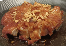 Fried chicken with sesame oil sauce